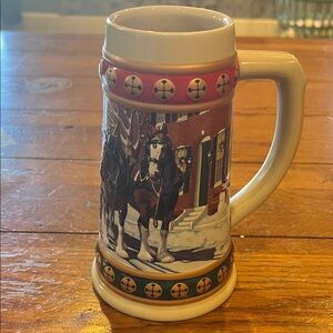 Vintage Budweiser “Hometown Holiday” Holiday Stein Collection.